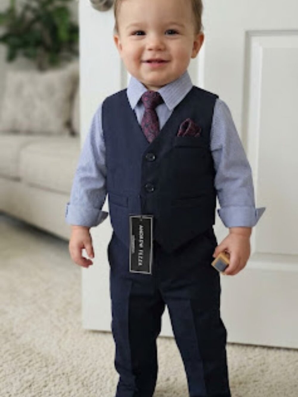 Happy Fella 3-Piece Formal Suit Set (18 Months